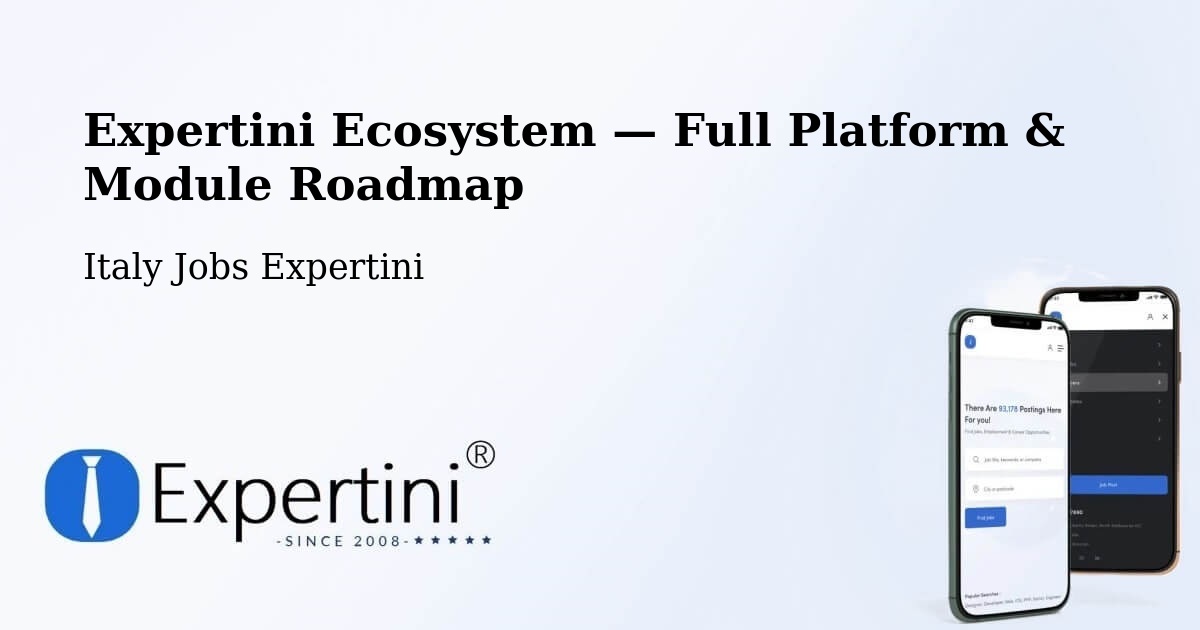 Expertini Ecosystem — Full Platform & Module Roadmap – Cesenatico